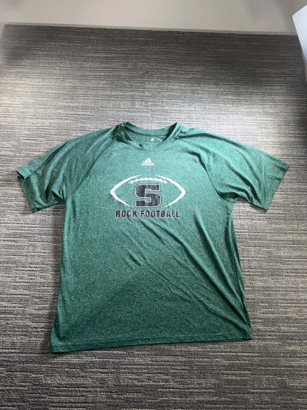 Adidas Slippery Rock University Football Performance T-Shirt Green Size L